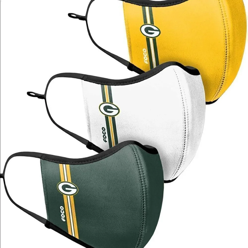 NFL Green Bay Packers high end face covers NWT